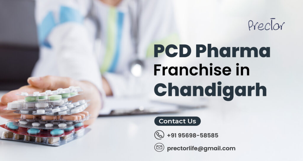 Doctor holding a selection of medicines in their hand, symbolizing quality healthcare and opportunities for PCD pharma franchise in Chandigarh.